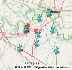 Mappa A21 Dir. Torino - Piacenza - Brescia, 29010 Monticelli D'ongina PC, Italia (6.64083)