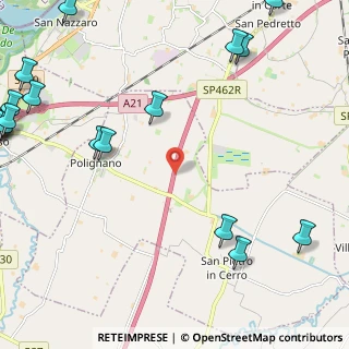 Mappa A21 Dir. Torino - Piacenza - Brescia, 29010 San Pietro in Cerro PC, Italia (3.6885)
