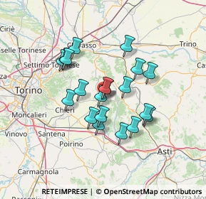 Mappa Via S. Giuseppe Cafasso, 14022 Castelnuovo Don Bosco AT, Italia (10.9185)
