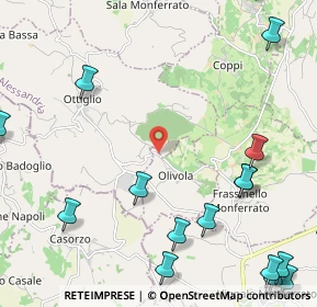 Mappa Regione Costabella, 15030 Olivola AL, Italia (3.4985)