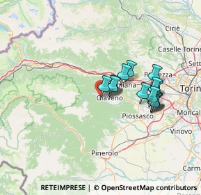 Mappa Via Sergio de Vitis, 10094 Giaveno TO, Italia (11.11133)