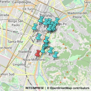 Mappa Corso Sicilia, 10133 Torino TO, Italia (1.2695)