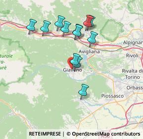 Mappa Via XXIV Maggio, 10094 Giaveno TO, Italia (6.87917)