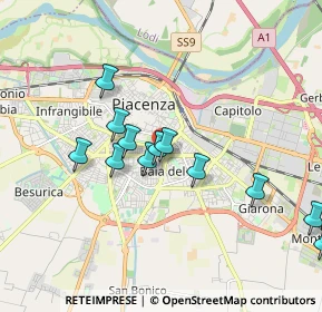 Mappa Via Pietro Salvatico, 29122 Piacenza PC, Italia (1.76)