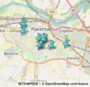 Mappa Via Pietro Salvatico, 29122 Piacenza PC, Italia (1.14091)