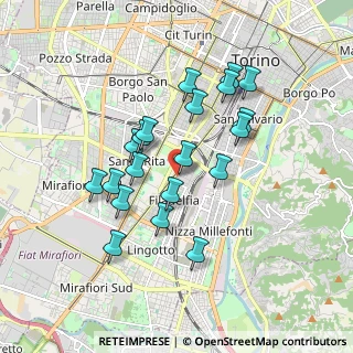 Mappa Via B. Spaventa, 10134 Torino TO, Italia (1.611)