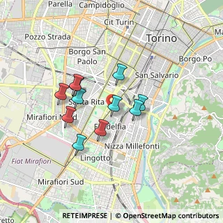 Mappa Via B. Spaventa, 10134 Torino TO, Italia (1.38636)