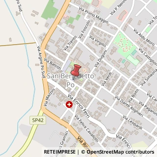 Mappa Piazza Folengo Teofilo, 22, 46027 San Benedetto Po, Mantova (Lombardia)