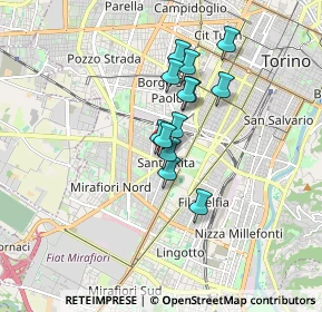 Mappa Via Bene Vagienna, 10136 Torino TO, Italia (1.21077)