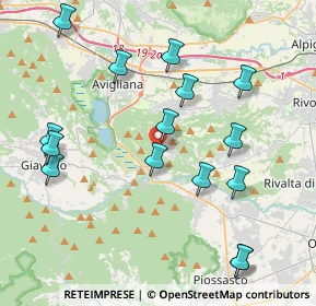 Mappa Via dei Pianoli, 10090 Reano TO, Italia (4.43933)