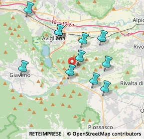 Mappa Via dei Pianoli, 10090 Reano TO, Italia (3.60727)