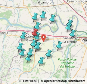 Mappa Via Agazzara n, 29010 Sarmato PC, Italia (7.155)