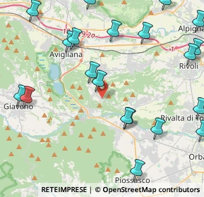 Mappa Via delle Vigne, 10090 Reano TO, Italia (5.632)