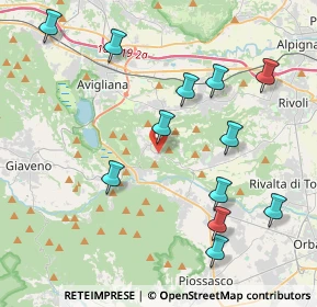 Mappa Via delle Vigne, 10090 Reano TO, Italia (4.4875)