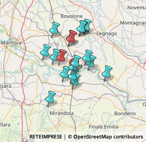 Mappa Via Guido Rossa, 46036 Revere MN, Italia (9.97111)