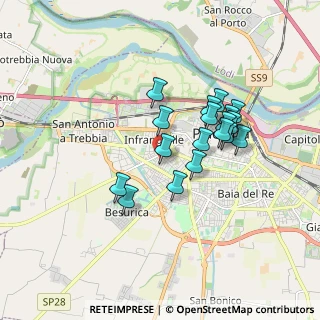 Mappa Via Arturo Toscanini, 29121 Piacenza PC, Italia (1.45889)