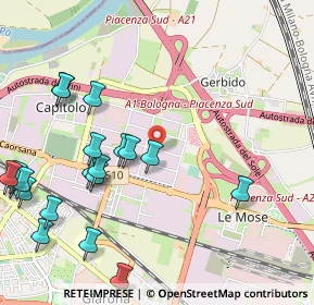 Mappa Viale della Industria, 29122 Piacenza PC, Italia (1.3265)