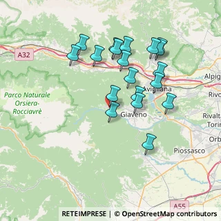 Mappa Via Combacalda, 10050 Coazze TO, Italia (7.11105)