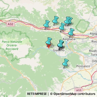 Mappa Via Combacalda, 10050 Coazze TO, Italia (6.53)