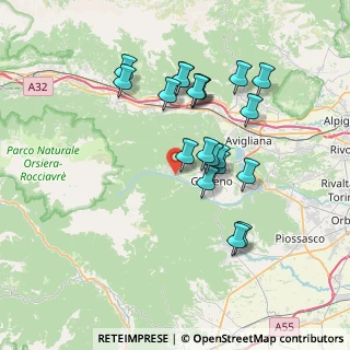 Mappa Via Combacalda, 10050 Coazze TO, Italia (6.737)