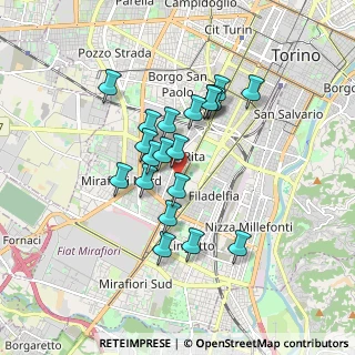 Mappa Via Fratelli Carando, 10137 Torino TO, Italia (1.4395)