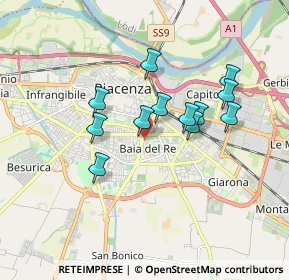 Mappa Via Margherita Caffi, 29122 Piacenza PC, Italia (1.455)