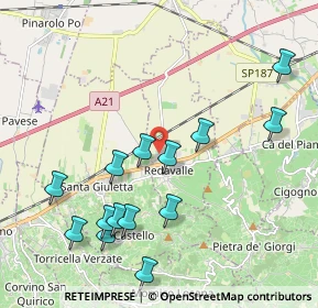 Mappa Via San Rocco, 27050 Redavalle PV, Italia (2.21571)