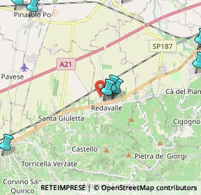 Mappa Via San Rocco, 27050 Redavalle PV, Italia (2.86083)