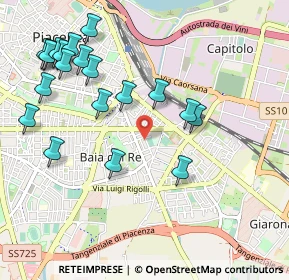Mappa Via Gian Maria Molinari, 29122 Piacenza PC, Italia (1.171)