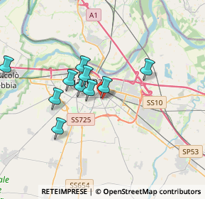 Mappa Via Gian Maria Molinari, 29122 Piacenza PC, Italia (3.44636)