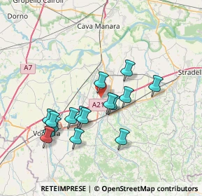 Mappa Via Giovanni Falcone, 27053 Verretto PV, Italia (6.95813)