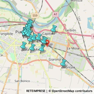 Mappa Via Barbieri Osvaldo, 29122 Piacenza PC, Italia (1.816)