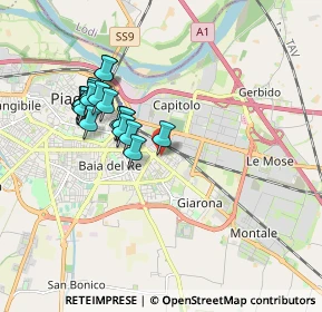 Mappa Via G. Modonesi, 29122 Piacenza PC, Italia (1.653)