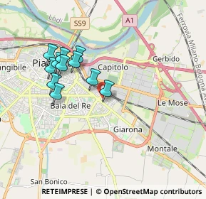 Mappa Via Gaetano Modonesi, 29122 Piacenza PC, Italia (1.67545)