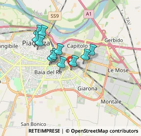 Mappa Via G. Modonesi, 29122 Piacenza PC, Italia (1.36091)