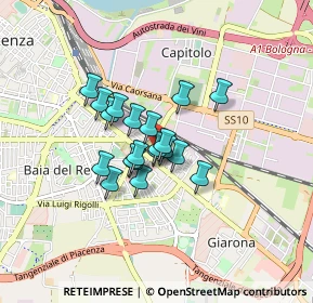 Mappa Via G. Modonesi, 29122 Piacenza PC, Italia (0.537)