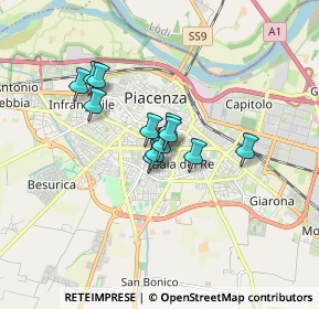 Mappa Via Giovanni Antonio da Pordenone, 29122 Piacenza PC, Italia (1.12917)