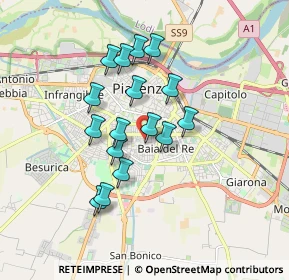 Mappa Via Giovanni Antonio da Pordenone, 29122 Piacenza PC, Italia (1.45313)
