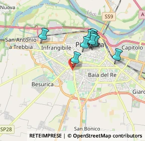 Mappa Via Giuseppe Gervasi, 29122 Piacenza PC, Italia (1.5)