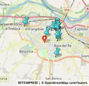 Mappa Via Giuseppe Gervasi, 29122 Piacenza PC, Italia (1.37545)