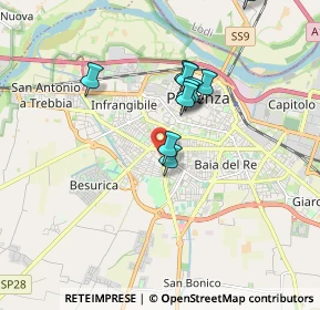 Mappa Via Giuseppe Gervasi, 29122 Piacenza PC, Italia (1.79455)