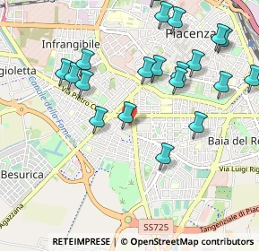 Mappa Via Giuseppe Gervasi, 29122 Piacenza PC, Italia (1.114)