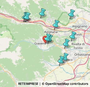 Mappa Via Fratelli Piol, 10094 Giaveno TO, Italia (7.77)