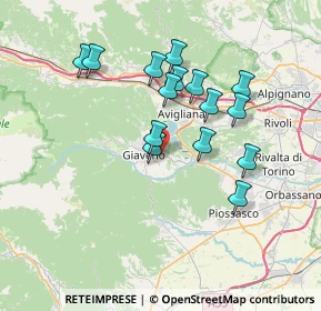 Mappa Via Fratelli Piol, 10094 Giaveno TO, Italia (6.45267)