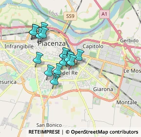 Mappa Via Stefano Bruzzi, 29122 Piacenza PC, Italia (1.37882)