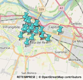 Mappa Via Stefano Bruzzi, 29122 Piacenza PC, Italia (1.38556)