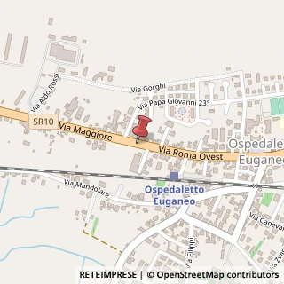 Mappa Via Roma Ovest, 115, 35045 Ospedaletto Euganeo, Padova (Veneto)