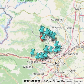 Mappa Via Fiano, 10070 Vallo torinese TO, Italia (10.505)