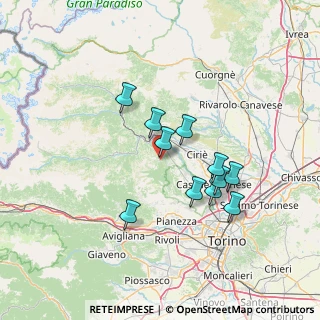 Mappa Via Fiano, 10070 Vallo torinese TO, Italia (11.88273)