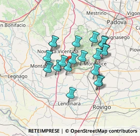 Mappa Via Roma Ovest, 35045 Ospedaletto Euganeo PD, Italia (10.8005)